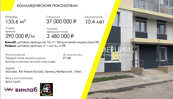 ГАБ в ЖК Новое Бутово 133.6м2 (№789)